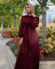Ramadan Eid Satin Dress Islam Caftan Marocain Dresses Vestidos Robe Femme